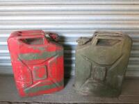 2 x 20L Jerry Cans. Vintage (1960-1980's).