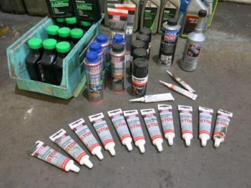 Stock of additives to Include: 11 x Texaco Diesel Additive, 2 x Liqui Moly ATF, 5 x Liqui Moly Injection Cleaner, 9 x Deodoriser & 11 x Liqui Moly Stop.