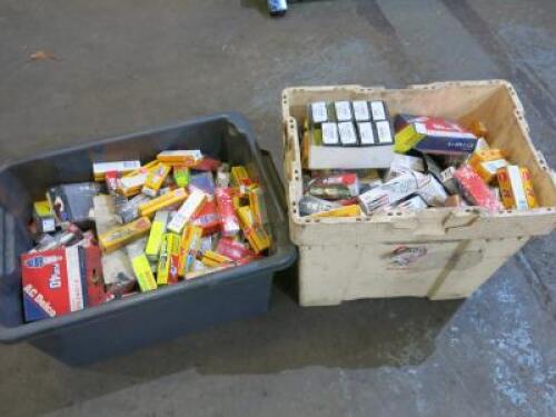 2 x Crates of Assorted Spark Plugs.