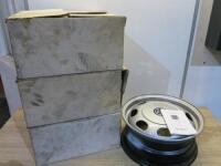 4 x New Old Stock VW 14 Steel Wheels with Centre Cap in Boxes.