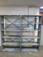 12 x Metal Parts Storage Racks. Size 192 x 100 x 40cm (6 Shelves Per Rack).