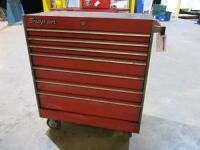 Snap-On Mobile Tool Cabinet with 7 Drawers (No Key). Comes with Contents to Include Assortment of Tooling (As Viewed/Pictured).