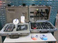 Texa Axone Direct Diagnostics Unit with Separate Case of Assorted Car Connecting Leads, Adaptors & 3 x Software Discs.