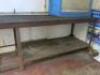 Workshop Metal Bench with Fitted Record No3 Engineers Vice. Size H96 x W370 x D80cm. - 4