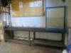 Workshop Metal Bench with Fitted Record No3 Engineers Vice. Size H96 x W370 x D80cm. - 6