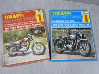 2 x Haynes Triumph Motorcycle Manuals.