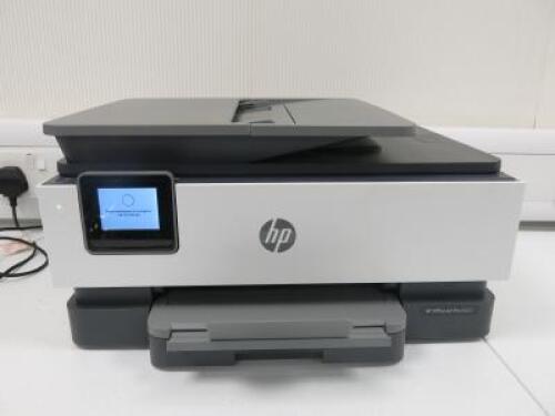 HP Officejet Pro 8022 All In One Wireless Colour Printer. Comes with Power Supply & 9 HP Genuine Inks to Include: 2 x Black, 2 x Cyan, 2 x Magenta & 3 x Yellow.