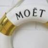 Moet & Chandon Champagne Polystyrene Decorational Life Buoy. Size Dia 75cm. - 3