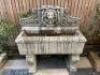 Cast Stone Rectangular Lion Wall Fountain with Feet, Size (L) 94cm x (W)38cm.