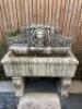 Cast Stone Rectangular Lion Wall Fountain with Feet, Size (L) 94cm x (W)38cm. - 2