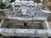 Cast Stone Rectangular Lion Wall Fountain with Feet, Size (L) 94cm x (W)38cm. - 4