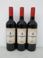 3 x Bottles of La Vigneau Merlot, 2020, 75cl.