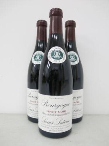 3 x Bottles of Louis Latour Bourgogne Pinot Noir, 2019, 75cl.