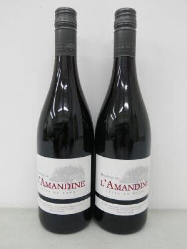 2 x Bottles of Domaine De L'Amandine Cotes Du Rhone, 2019, 75cl.