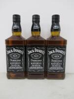 3 x Bottles of Jack Daniels Tennessee Sour Mash Whiskey, 70cl.