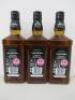 3 x Bottles of Jack Daniels Tennessee Sour Mash Whiskey, 70cl. - 3