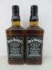 2 x Bottles of Jack Daniels Tennessee Sour Mash Whiskey, 70cl.