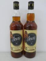 2 x Bottles of Norman Sailor Jerry Spiced 80 Proof Rum, 70cl.