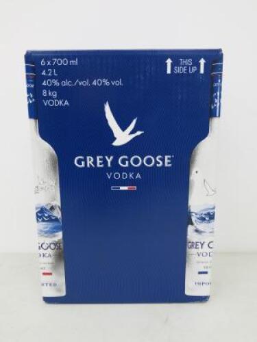 Box of 6 Bottles of Grey Goose Vodka, 70cl.