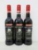 3 x Bottles of Luxardo Sambuca with Liquorice Liqueur, 70cl.