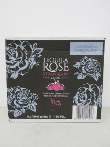 Box of 6 Bottles of Tequila Rose Strawberry Cream Liqueur, 70cl.