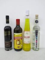 4 x Assorted Bottles of Spirits to Include: 1 x Cachaca Velho Barreiro, 70cl, 1 x Galliano L'Autentico, 50cl, 1 x Pisco, 50cl & 1 x Rubis, 50cl.