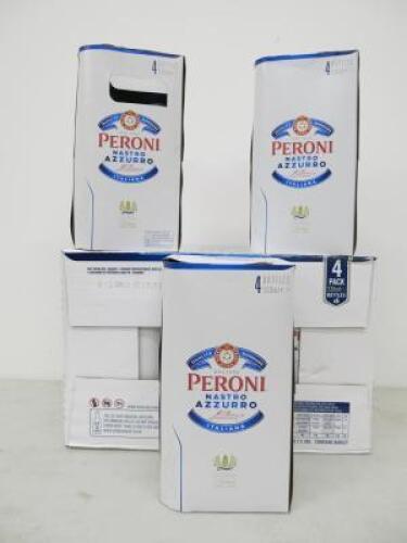 9 x Cases of 4 Bottles Peroni Nastro Azzurro, 330ml. BBE 06/22.