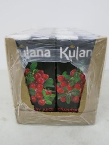 Case of 12 Cartons KULANA Cranberry Juice. BBE 05/22.