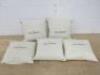 Set of 5 Moet & Chandon Champagne Cushions, Size 40cm x 40cm. NOTE: Require clean & 1 missing zip.