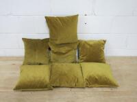 7x Mustard Cushions. Size 35 x 35cm.