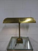 Brass Table Lamp, H52cm x W61cm. NOTE: requires UK adapter plug.