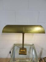 Brass Table Lamp, H52cm x W61cm. NOTE: requires UK adapter plug.