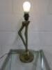 Ostrich Leg Brass Effect Table Lamp with Bulb.