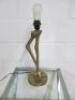 Ostrich Leg Brass Effect Table Lamp with Bulb. - 2