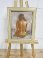 Donald Barton Female Nude, Framed Oil on Canvas, Signed. Frame Size H52cm x W72cm.