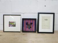 3 x Framed & Glazed Crystal Palace Football Club Memorabilia to Include: 1 x Crystal Palace FC Official Programme, 1 x Jamie B Edwards Picture of Selhurst Park, Signed & Numbered 41/250 & 1 x Dave Clark Five Single "Glad All Over" in the Shape of an Eagle