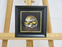 Chip Butty by Lucy Crick, Signed & Framed. Size H24cm x 24cm.