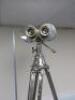 Highly Polished Aluminium Binoculars on Height Adjustable Metal Tripod Stand. - 3