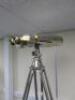 Highly Polished Aluminium Binoculars on Height Adjustable Metal Tripod Stand. - 4