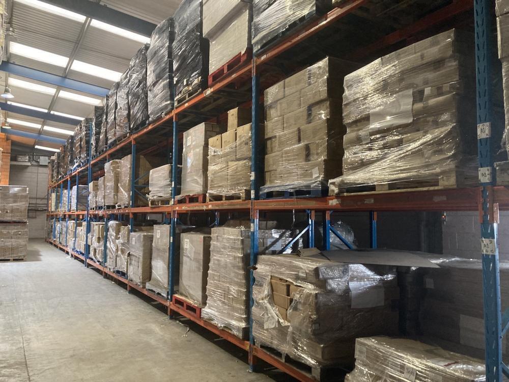 Symo Pallet Racking in Light Blue and Orange to Include:86 x 5m x 90cm ...