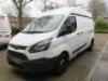 WH63 JUE: Ford Transit Custom 290 Eco-TE White Panel Van. Diesel, 2198cc. MOT Expired Jan 2022.Mileage 78,300. Vehicle Fitted with Roof Bars & Side Frame. Comes with V5 & Key. - 4