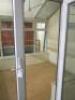 Ex-Display Clip On, Dwarf Wall, UPVC Double Glazed Conservatory with Double Door, 9 Windows & Glazed/Polycarbonate Roof. Size H275cm x W275cm x D320cm. NOTE: missing door & window furniture & guttering (As Viewed/Pictured) & Requires Dismantling by Buyer. - 4