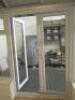 Ex-Display Clip On, Dwarf Wall, UPVC Double Glazed Conservatory with Double Door, 9 Windows & Glazed/Polycarbonate Roof. Size H275cm x W275cm x D320cm. NOTE: missing door & window furniture & guttering (As Viewed/Pictured) & Requires Dismantling by Buyer. - 8
