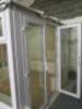 Ex-Display Clip On, Dwarf Wall, UPVC Double Glazed Conservatory with Double Door, 9 Windows & Glazed/Polycarbonate Roof. Size H275cm x W275cm x D320cm. NOTE: missing door & window furniture & guttering (As Viewed/Pictured) & Requires Dismantling by Buyer. - 11