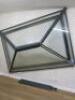Ex Display 4 Panelled Glass Lantern/Rooflight in Grey. Size H50cm x W 230cm x D150cm. NOTE: missing parts (As Viewed/Pictured).