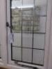 Ex Display UVPC Double Glazed 3 Panel Lead Light Window with 2 Openers in White. Size H120cm x W181cm. - 2