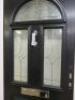 Ex Display UVPC Double Glazed Lead Light Front Door with Frame. Black Exterior with White Frame & White Interior. Size H205cm x W90cm. NOTE: missing lock. - 2