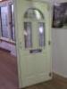 Ex Display UVPC Double Glazed Lead Light Front Door with Frame. Black Exterior with White Frame & White Interior. Size H205cm x W90cm. NOTE: missing lock. - 3