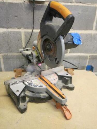 Evolution Rage Chop Saw. NOTE: unable to power up A/F.