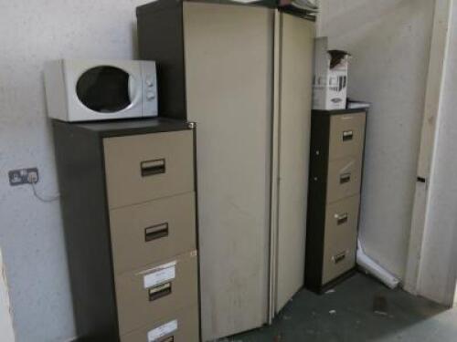 Quantity of Office Furniture to Include: 4 x 4 Drawer Metal Filing Cabinets & 2 x 2 Door Metal Cabinets.